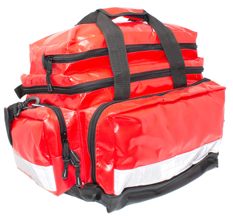 Red Large Waterproof Paramedic Trauma EMT Holdall First Aid Emergency Bag