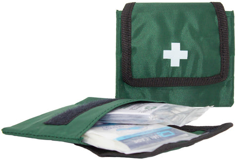 Small First Aid Belt Pouch with CPR Face Shield and Gloves