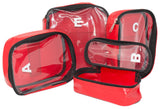 Red Wipe Down Waterproof First Aid Organiser Compartment inside Bag