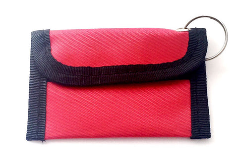 Red Nylon Keyring Pouch